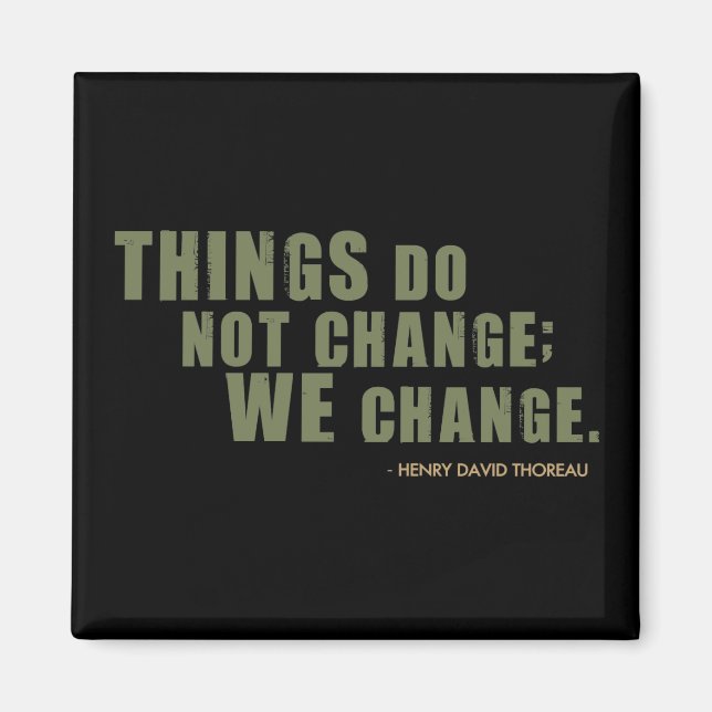 Aimant Citation de Henry David Thoreau (Devant)