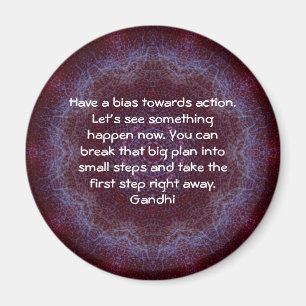 Aimant Citation de la sagesse de Gandhi sur l'action