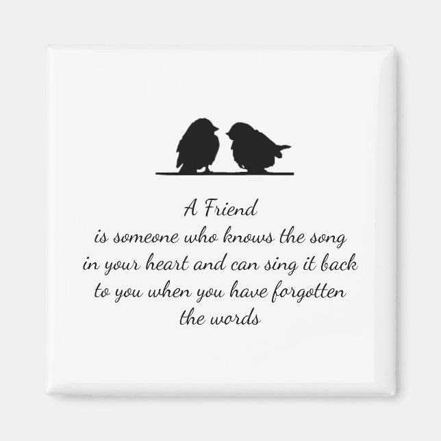 Aimant Citation de l'ami Chanson dans votre coeur et les  (Devant)