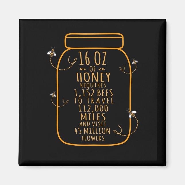 Aimant Citation de l'apiculteur miel Abeille mignonne (Devant)