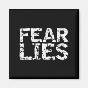 Aimant Citation de motivation sur la peur qui ment dans l