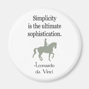 Aimant Citation de simplicité avec le cheval de dressage