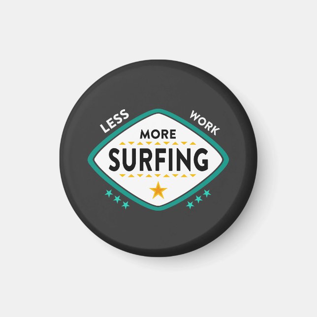 Aimant Citation de surf drôle (Devant)