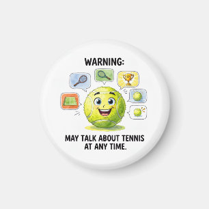 Aimant Citation de tennis drôle pour les accros de tennis