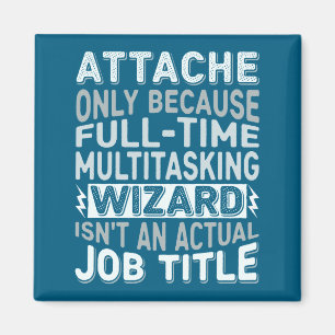 Aimant Citation de titre d'emploi de magicien - Attache d