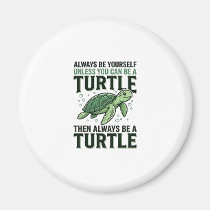 Aimant Citation de Tortue Drôle Design de Gravure Vintage