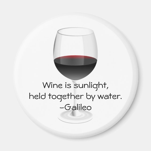 Aimant Citation de vin Galileo (Devant)