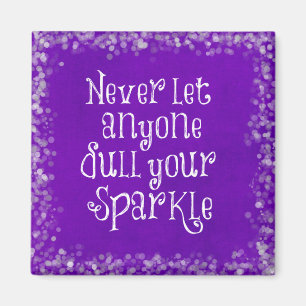 Aimant Citation d'étincelle inspirée de la fille violette