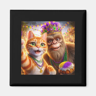 Aimant Citation drôle de Bigfoot de chat de selfie de Mar