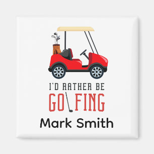 Aimant Citation drôle de golf pour golfeur J'aime mieux j