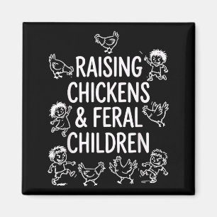 Aimant Citation drôle de maman humour élever des poules e
