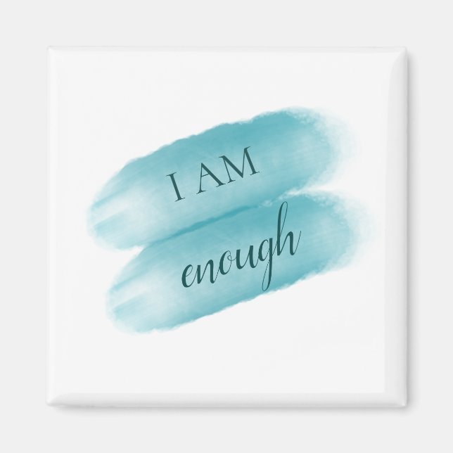 Aimant Citation Inspirante Simple Je Suis Assez Affirmati (Devant)