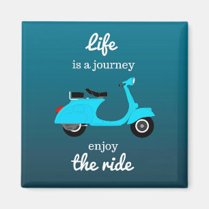 Aimant Citation Inspiration Vie Blue Ombre