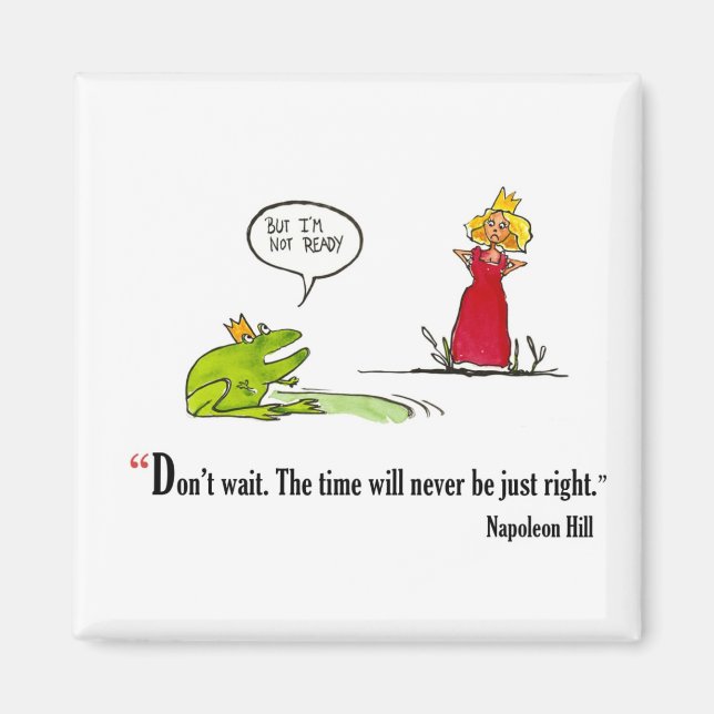 Aimant Citation motivante de l'examen par Napoléon Hill - (Devant)