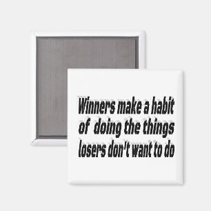 Aimant Citation Motivationnelle des gagnants perdants