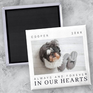 Aimant Citation Pet Memorial Simple Modern Chic Photo