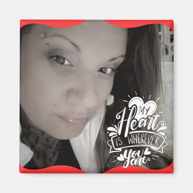 Aimant Citation Photo Saint Valentin Longue distance (Devant)