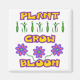 Aimant Citation plante Fleur de croissance Fleur rose Tex