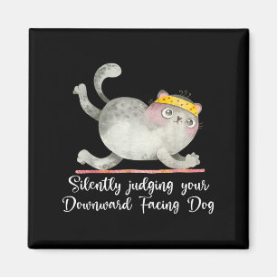 Aimant Citations Drôle De Yoga Chat Jugement Silencieux