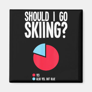 Aimant Citations drôles de skieur amateur de sports ll gl