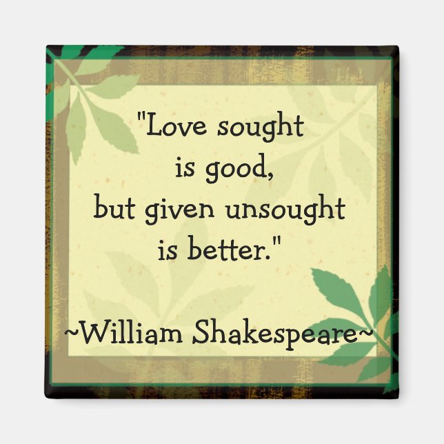 Aimant Citations Inspirational Shakespeare|Love (Devant)
