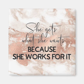 Aimant Citations motivationnelles pour Girl Bosses Femme