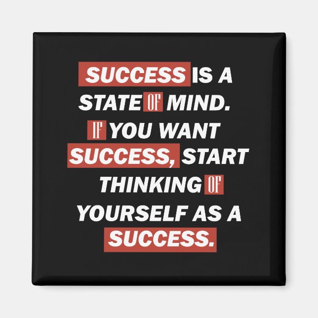Aimant citations motivationnelles pour la réussite (Devant)