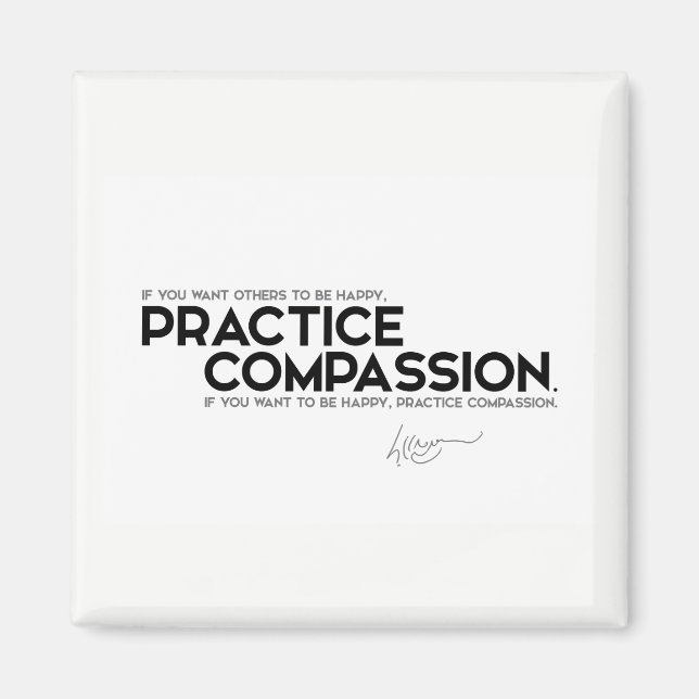 Aimant CITES : Dalaï Lama - Pratiquer la compassion (Devant)