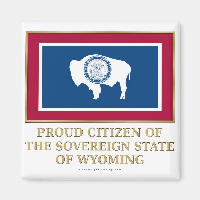 Aimant Citoyen fier du Wyoming (Devant)