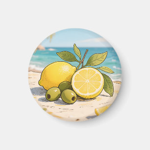 Aimant Citron Soleil Olive Fraîcheur Côtière