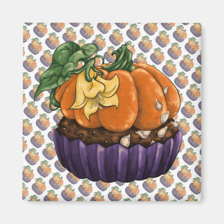 Aimant Citrouille Cupcake
