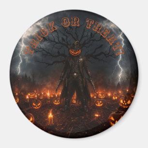 Aimant Citrouille de sheriff cowboy Halloween effrayant é