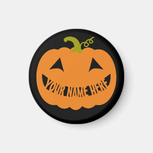 Aimant Citrouille Halloween personnalisé