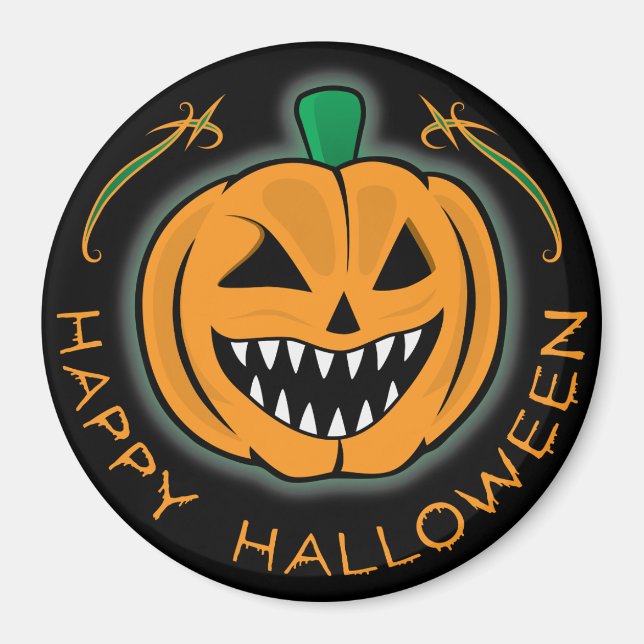 Aimant Citrouille mal (Devant)