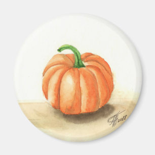 Aimant Citrouille orange clair
