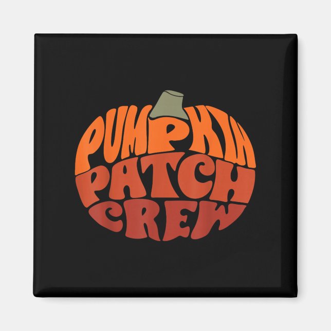 Aimant Citrouille Patch Crew Funny Citrouille Patch Squad (Devant)