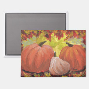 Aimant Citrouilles de Thanksgiving #2 Automne Feuilles d'
