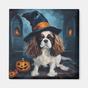Aimant Citrouilles Halloween Cavalier King effrayantes 