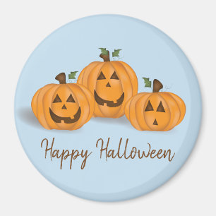 Aimant Citrouilles Jack O Lanterns heureuses et souriante