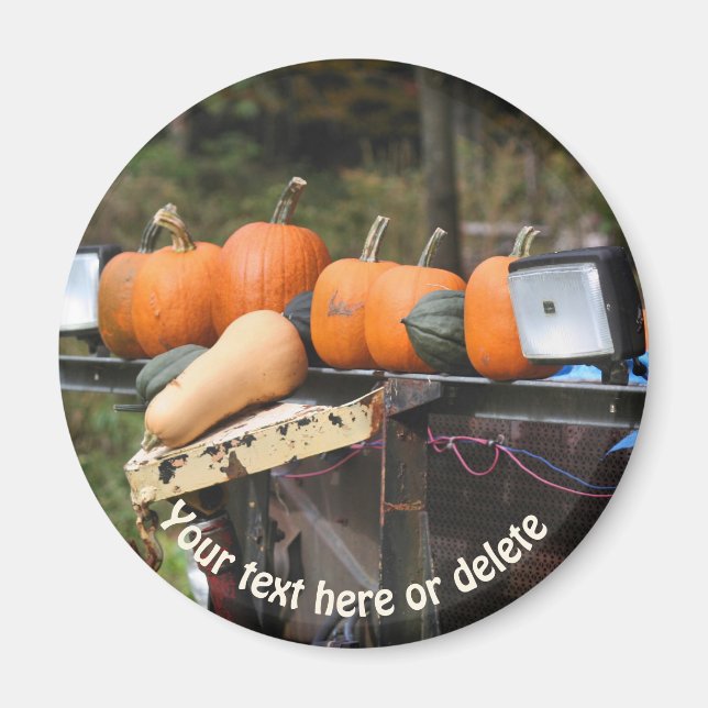 Aimant Citrouilles sur la nature de camion Personnalisé (Devant)