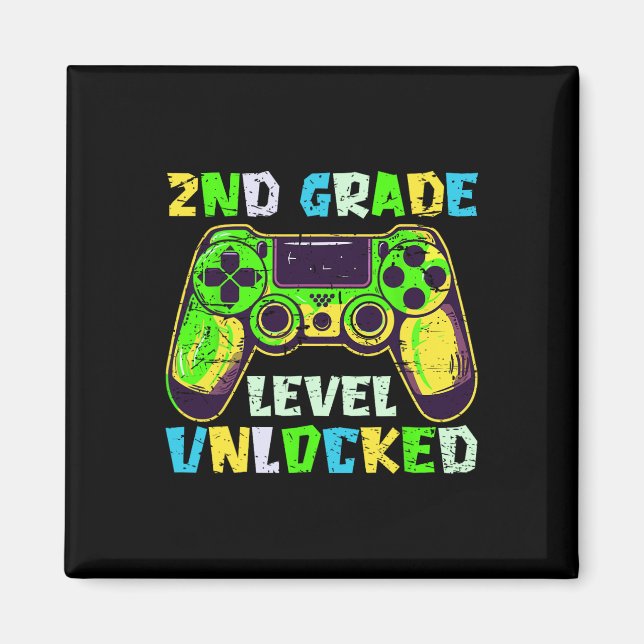 Aimant Ck To School 2nd Grade Boys Gamer First Day Second (Devant)