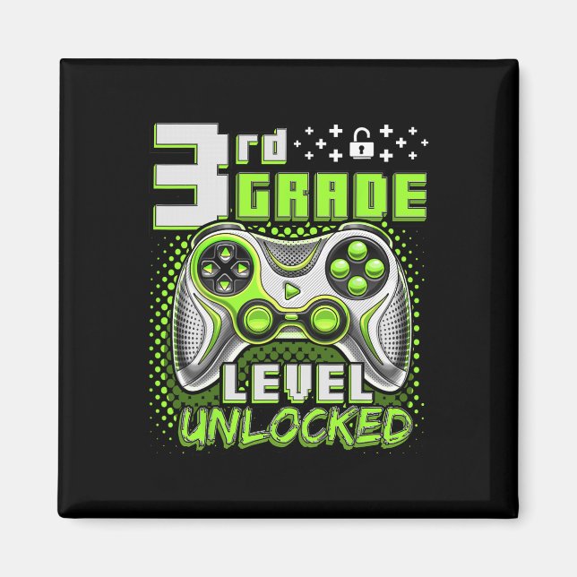Aimant Ck To School 3rd Grade Boys Gamer First Day School (Devant)