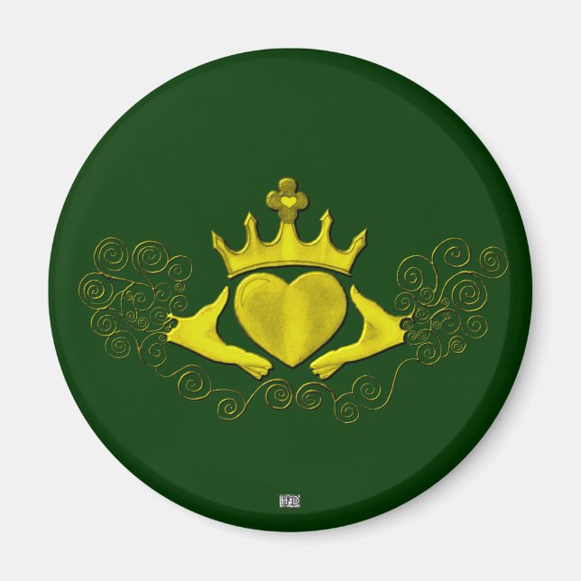 Aimant Claddagh (Or) (Devant)