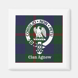 Aimant Clan Agnew Crest Badge et Tartan