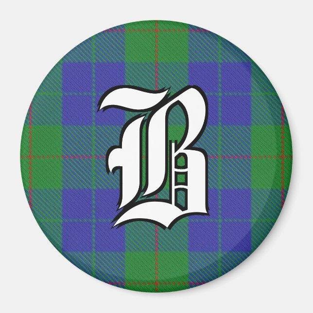Aimant Clan Barclay Chasse Tartan Accents Plaid (Devant)