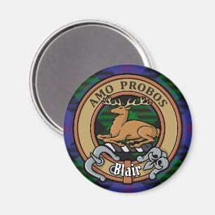 Aimant Clan Blair Crest sur Tartan