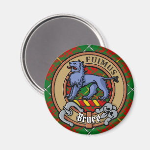 Aimant Clan Bruce Crest sur la chasse Tartan