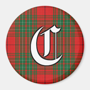 Aimant Clan Cumming Rouge et Vert Tartan Accents Plaid