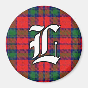 Aimant Clan Lindsay Accents plaqués de tarte rouge et ver
