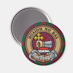 Aimant Clan MacDougall Crest sur Tartan